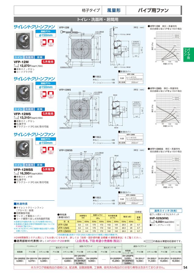 東芝 TOSHIBA 圧力形パイプ用ファン VFP-8XHS2 - 5